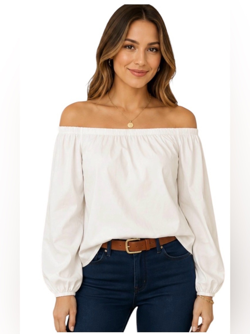 Antonio Melani White Off-the-Shoulder Blouse – New With Tags (NWT)